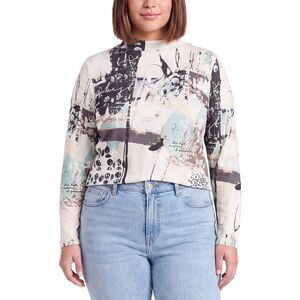 Picadilly Womens  Crewneck Printed Top, Green
